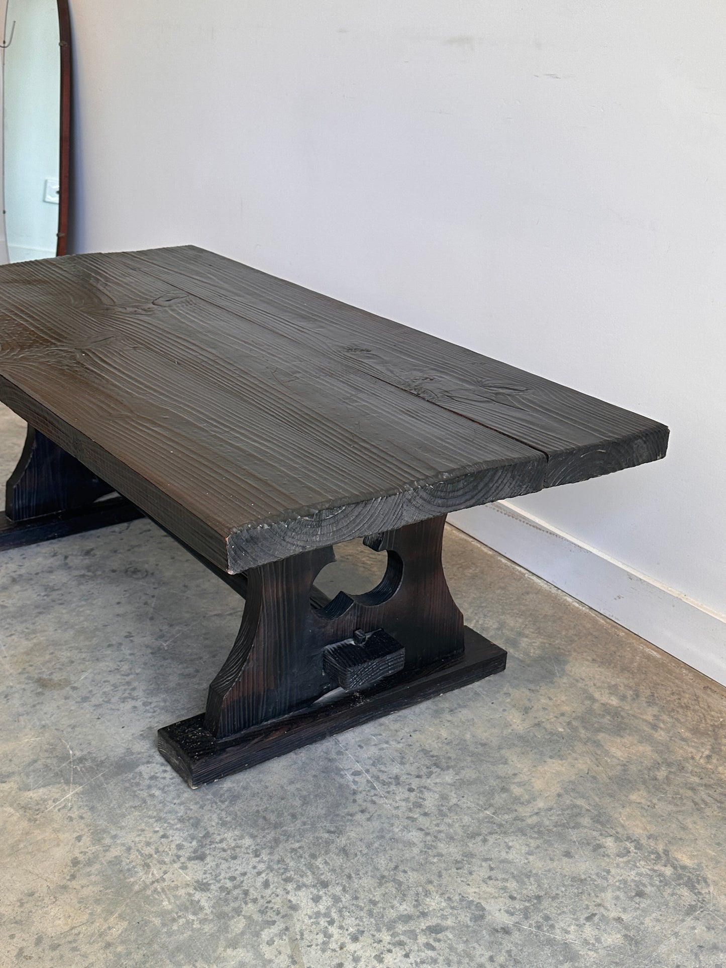 Vintage Blackened Oregon Coffee Table - Spanish Revival