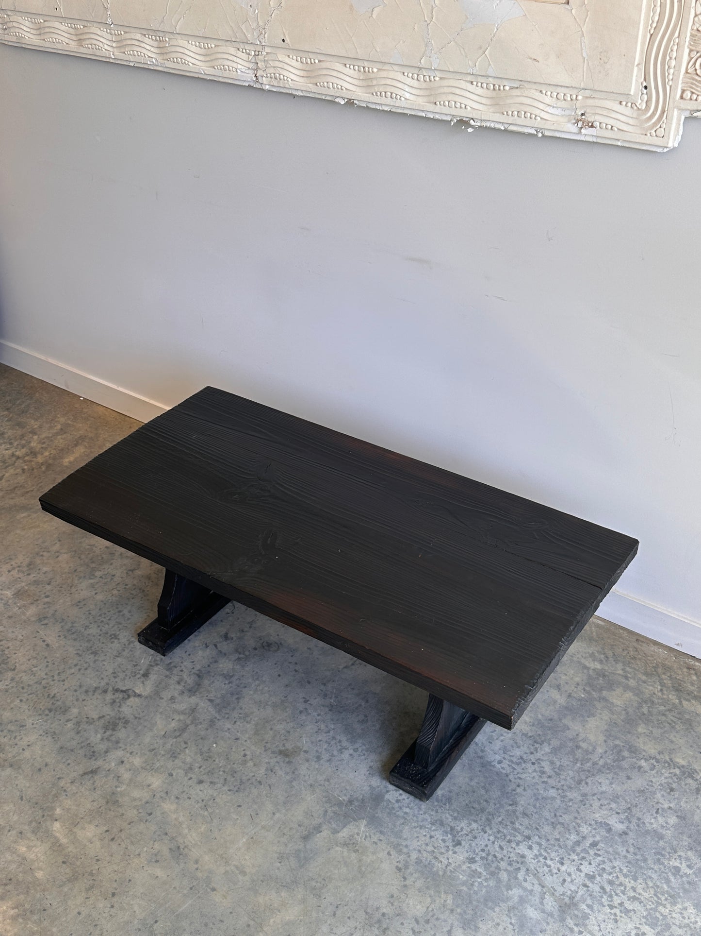Vintage Blackened Oregon Coffee Table - Spanish Revival