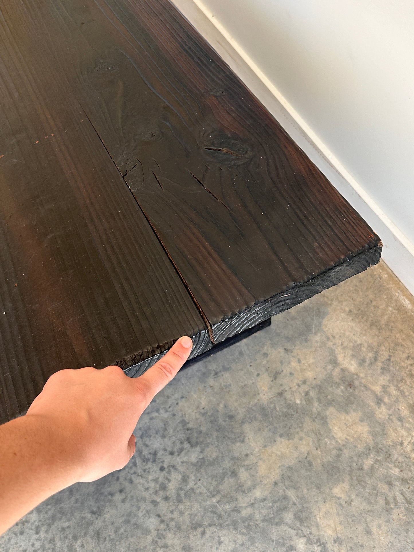Vintage Blackened Oregon Coffee Table - Spanish Revival