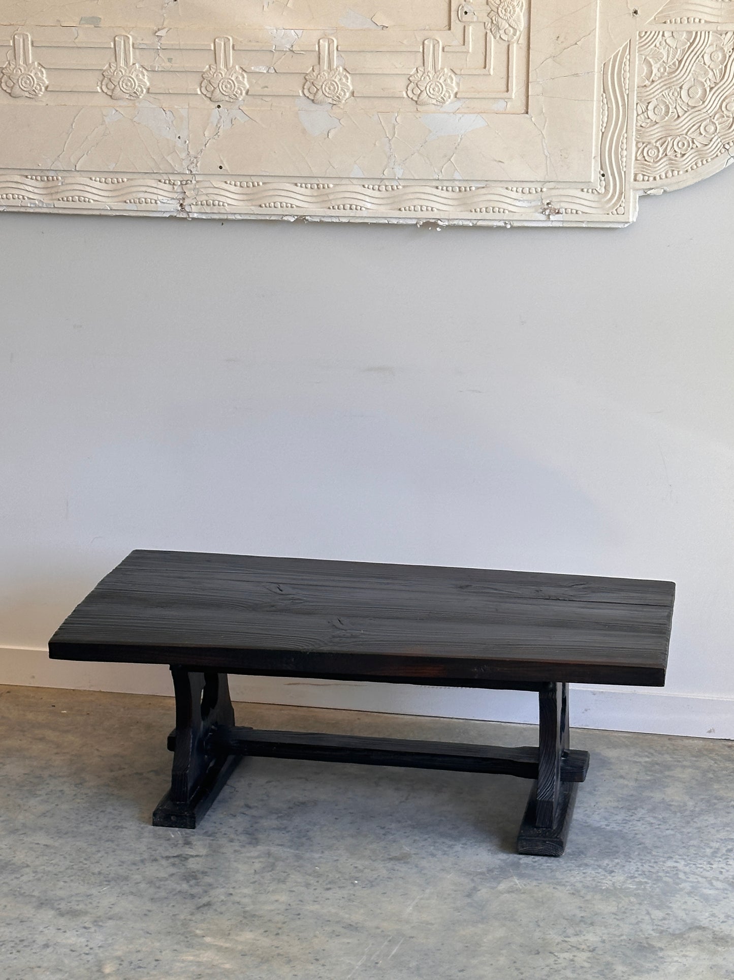 Vintage Blackened Oregon Coffee Table - Spanish Revival