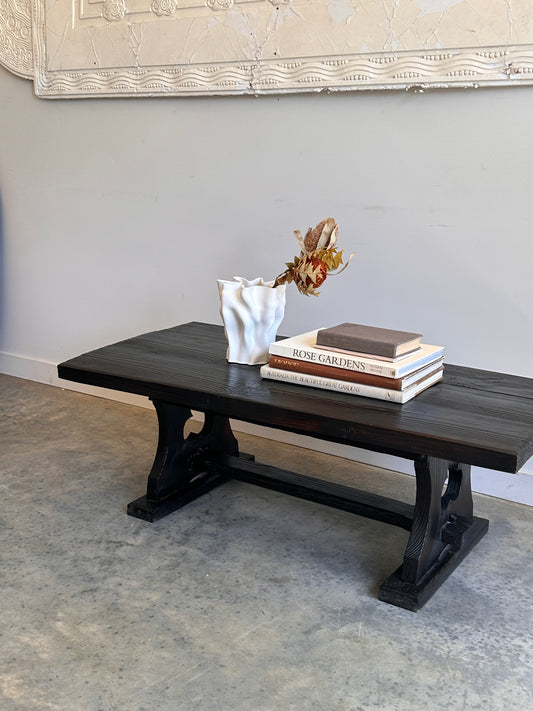 Vintage Blackened Oregon Coffee Table - Spanish Revival