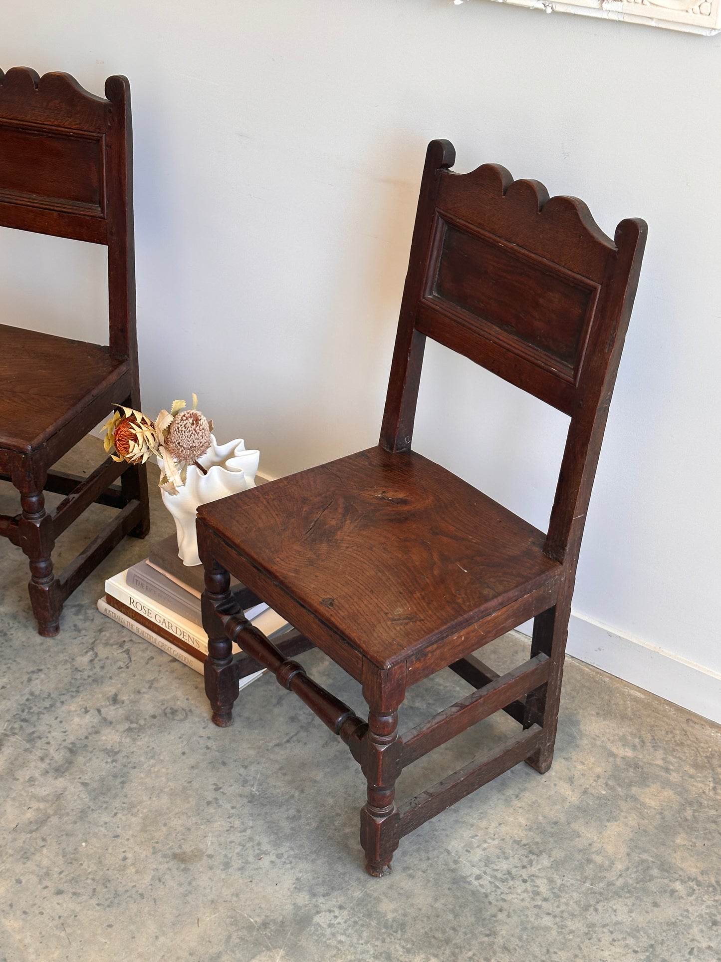 1600's Lancashire Blackened Oak Side Chairs