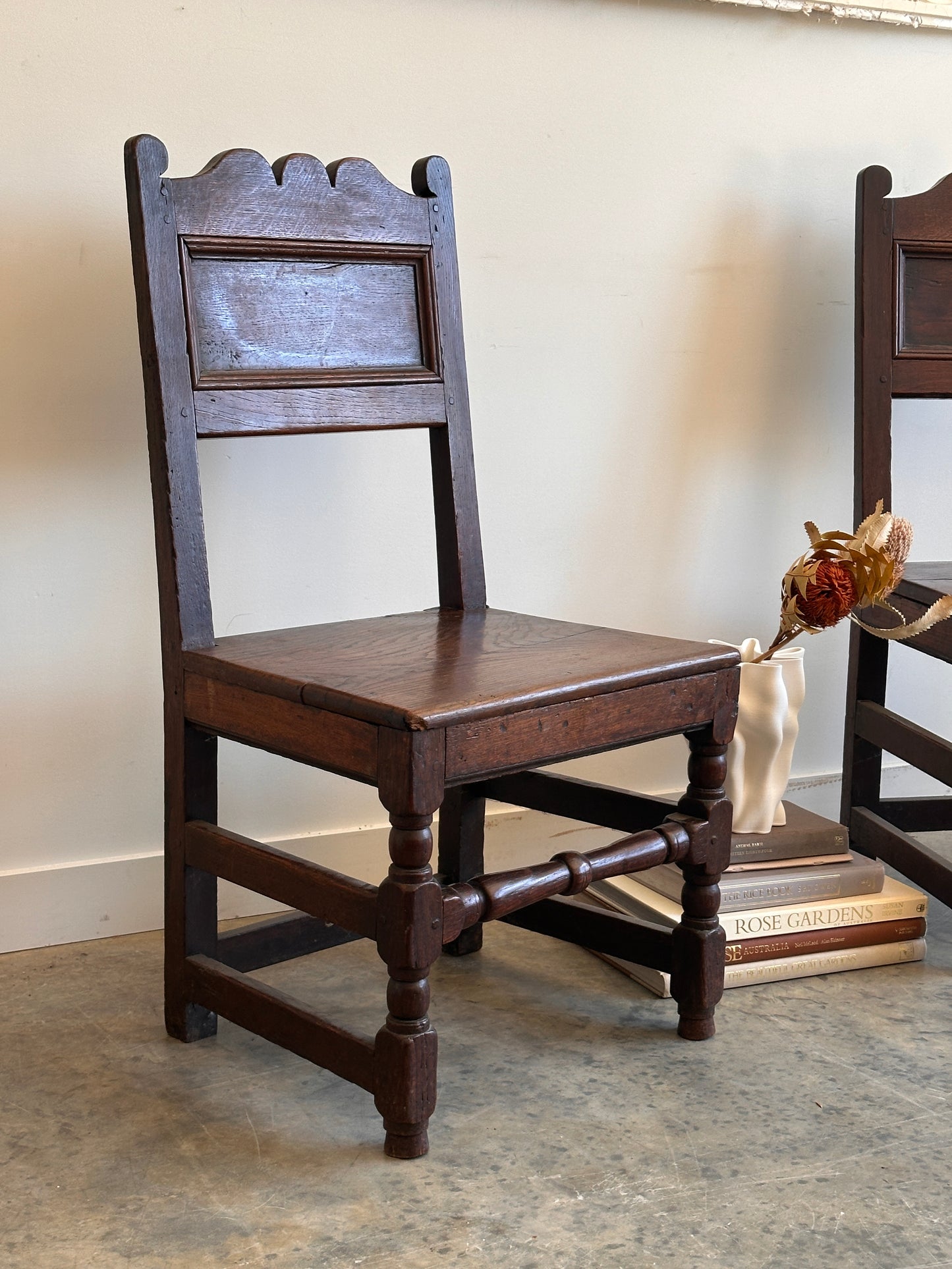 1600's Lancashire Blackened Oak Side Chairs