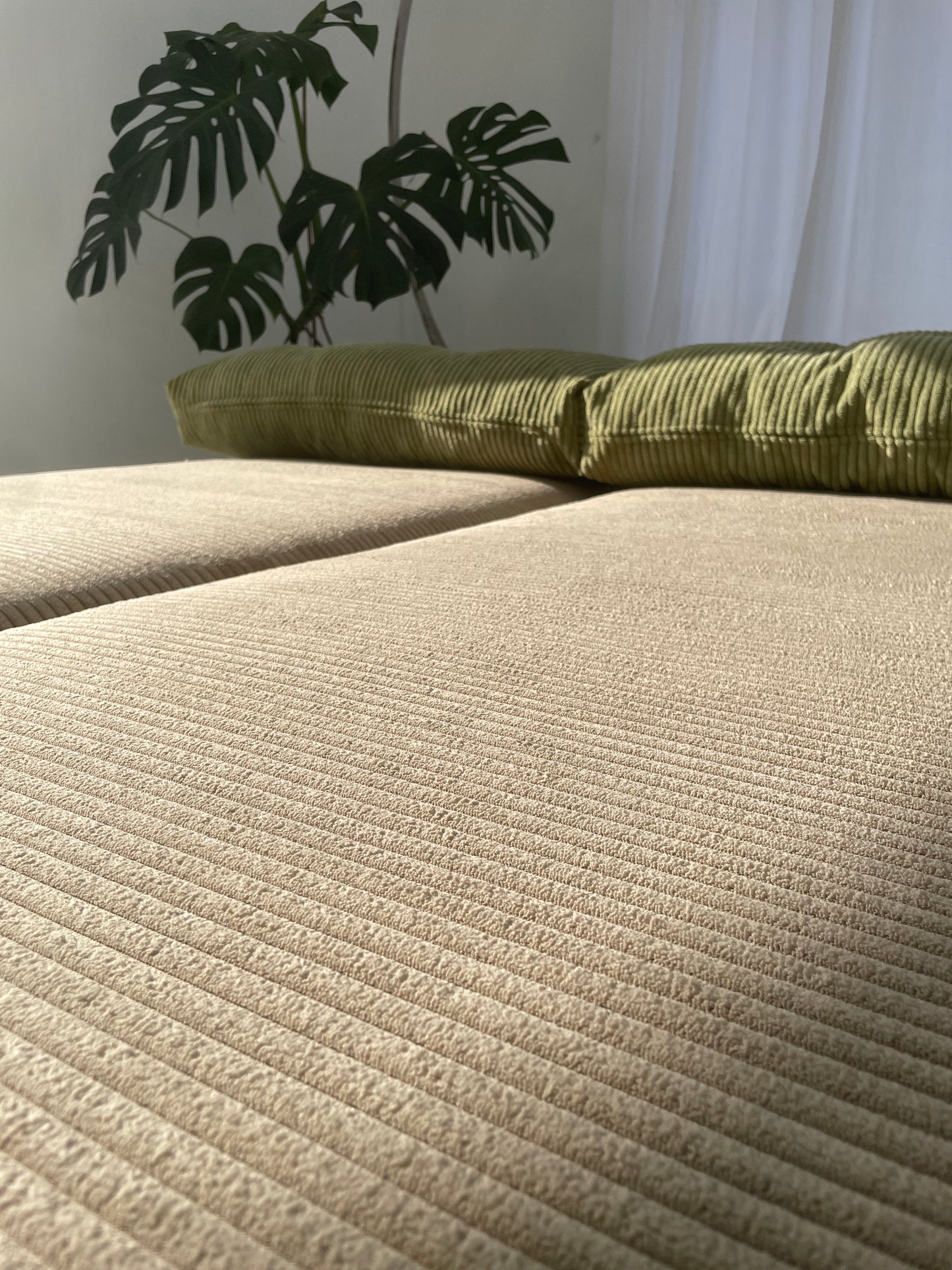 - Two Tone Corduroy Sofa/Mattress