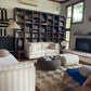 Cream Striped Modular Sofa