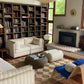 Cream Striped Modular Sofa