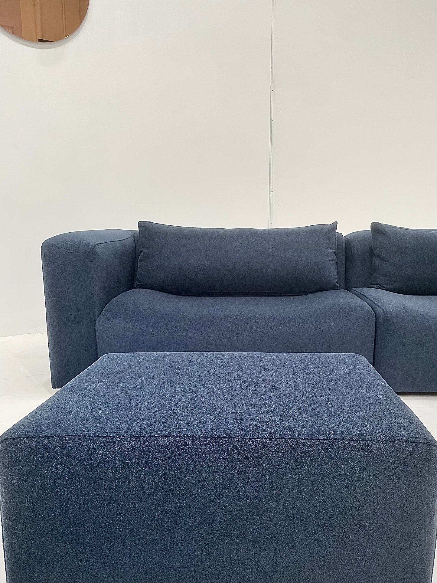 Bespoke Blue Sofa & Ottoman