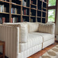 Cream Striped Modular Sofa