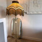 Stunning Green Victorian Silk Tassel Shade Standing Lamp.