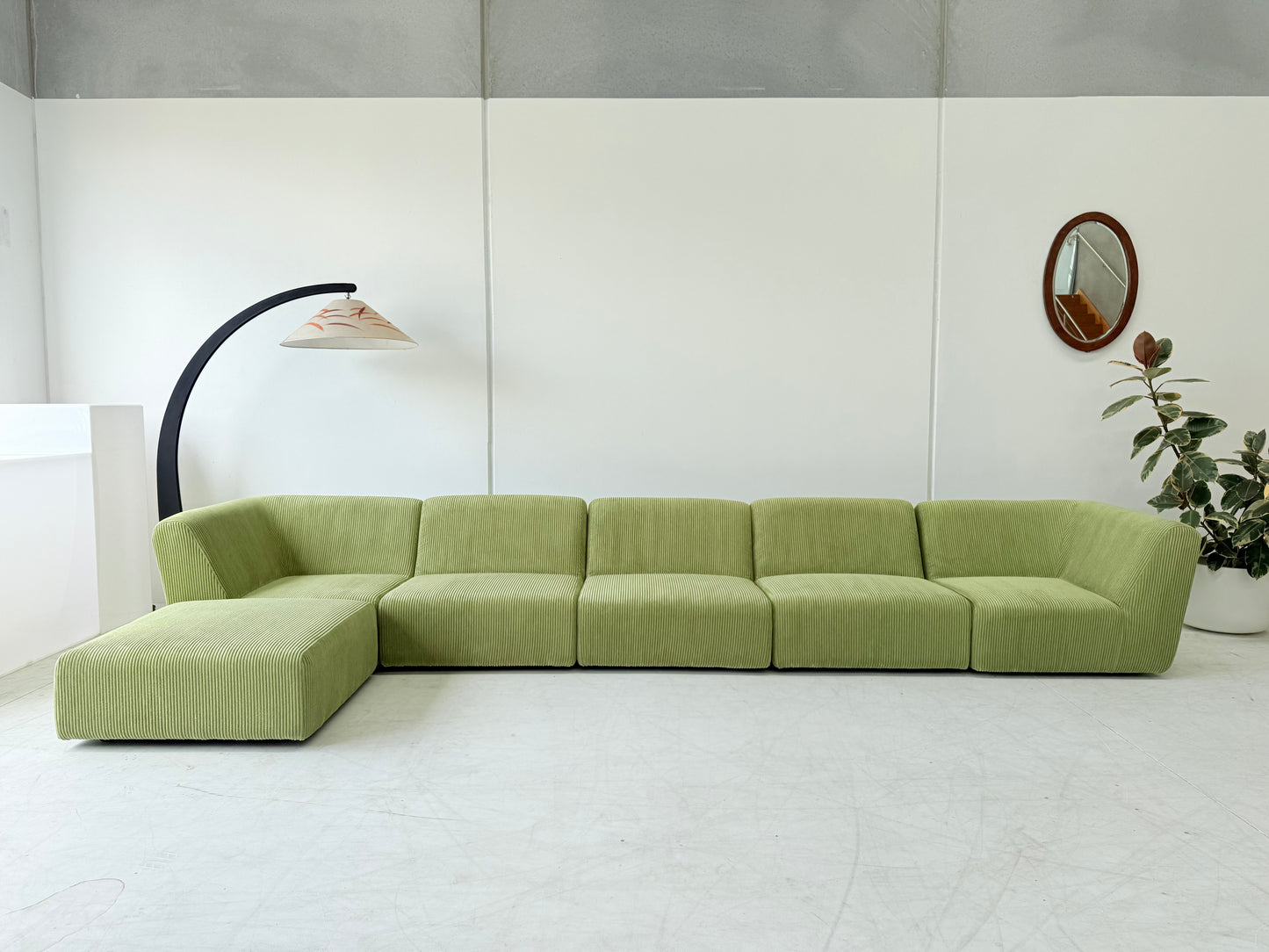 Green Modular Corduroy Sofa