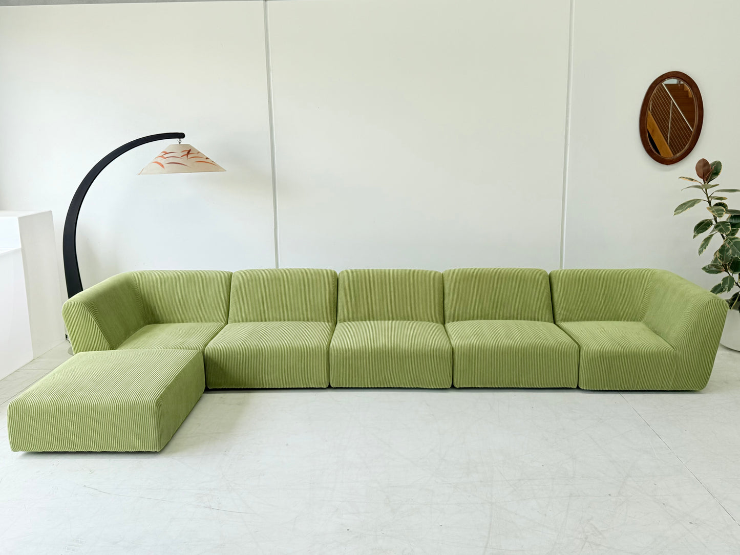 Green Modular Corduroy Sofa