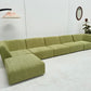 Green Modular Corduroy Sofa