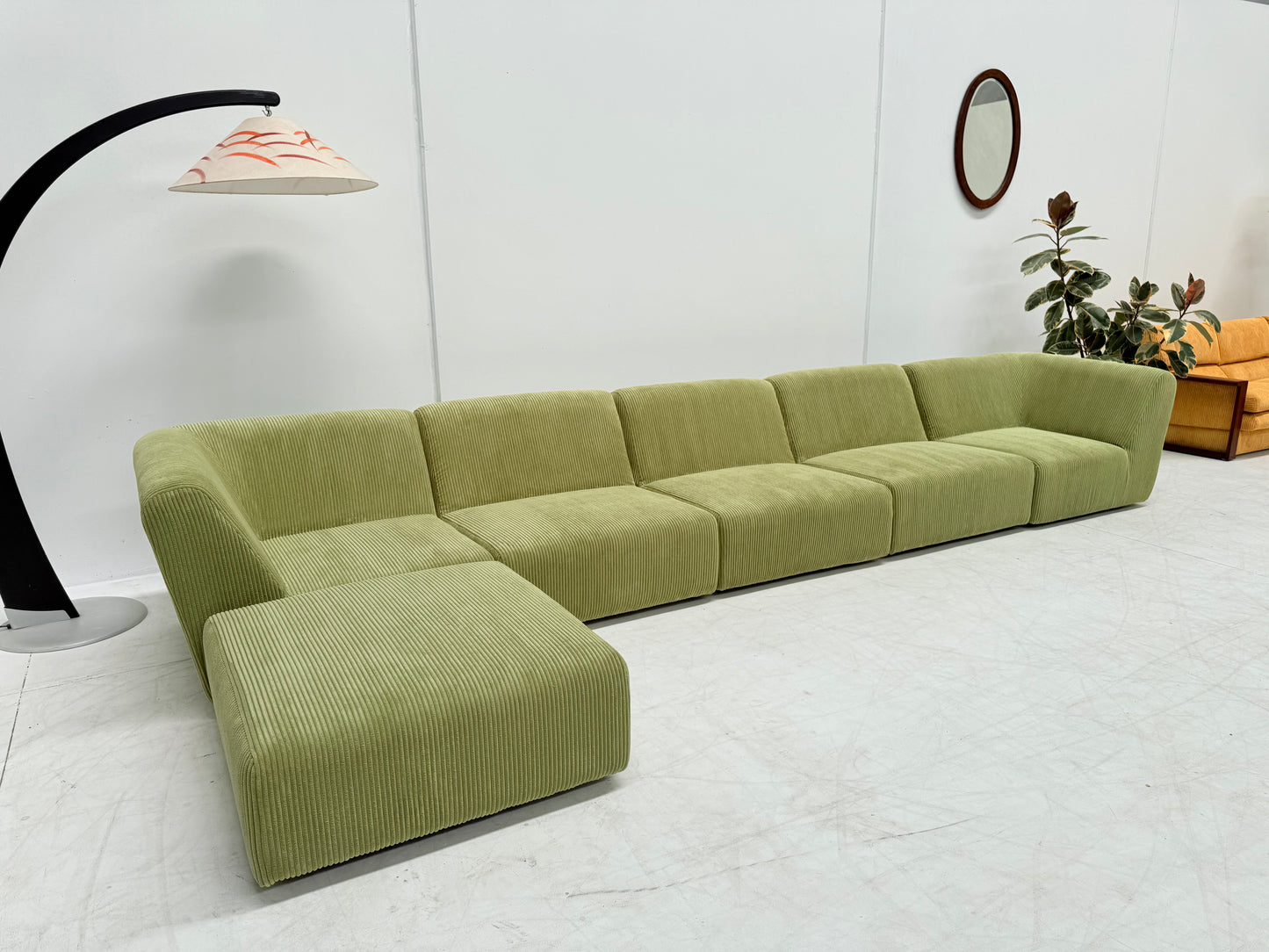 Green Modular Corduroy Sofa