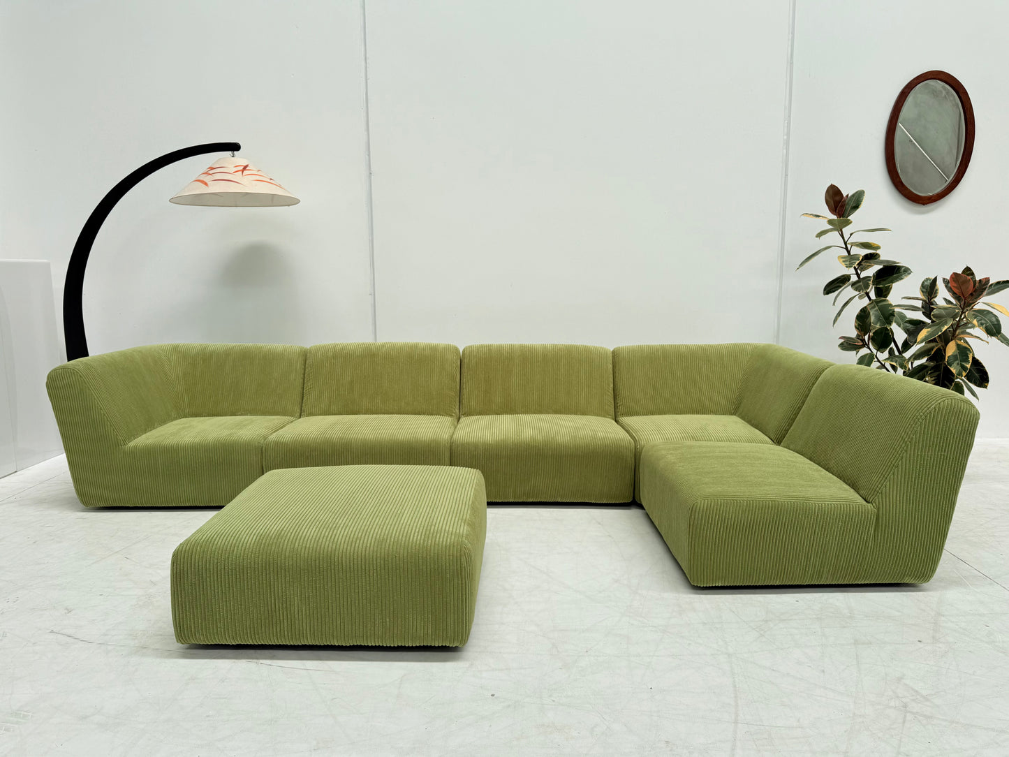 Green Modular Corduroy Sofa