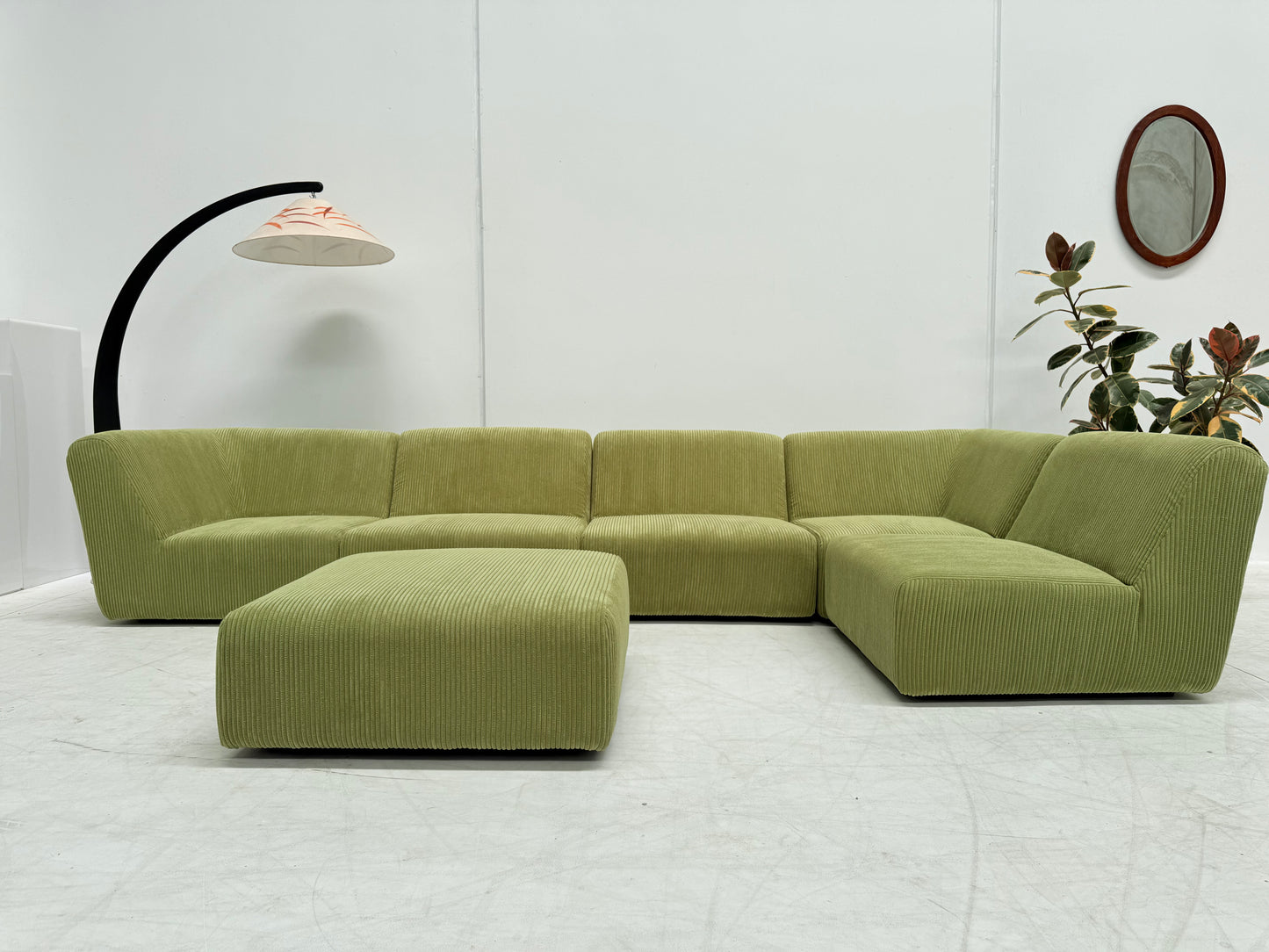 Green Modular Corduroy Sofa