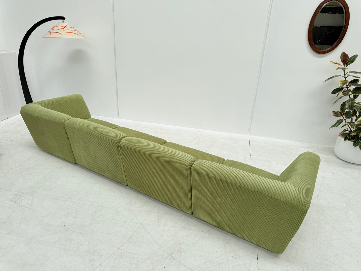 Green Modular Corduroy Sofa