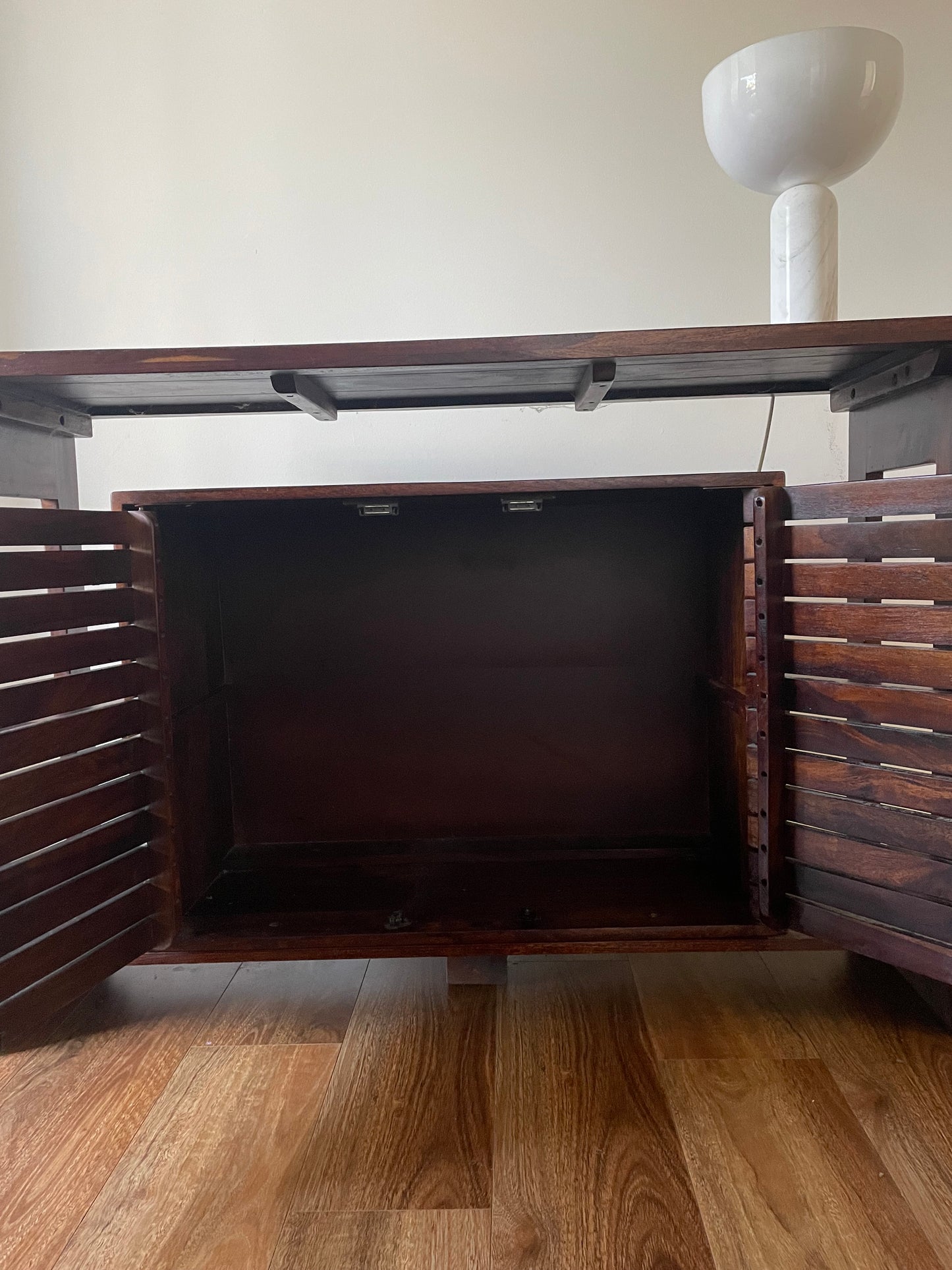 Solid Sheesham Rosewood Console Table | Sideboard Buffet Cabinet | Mid Century Style