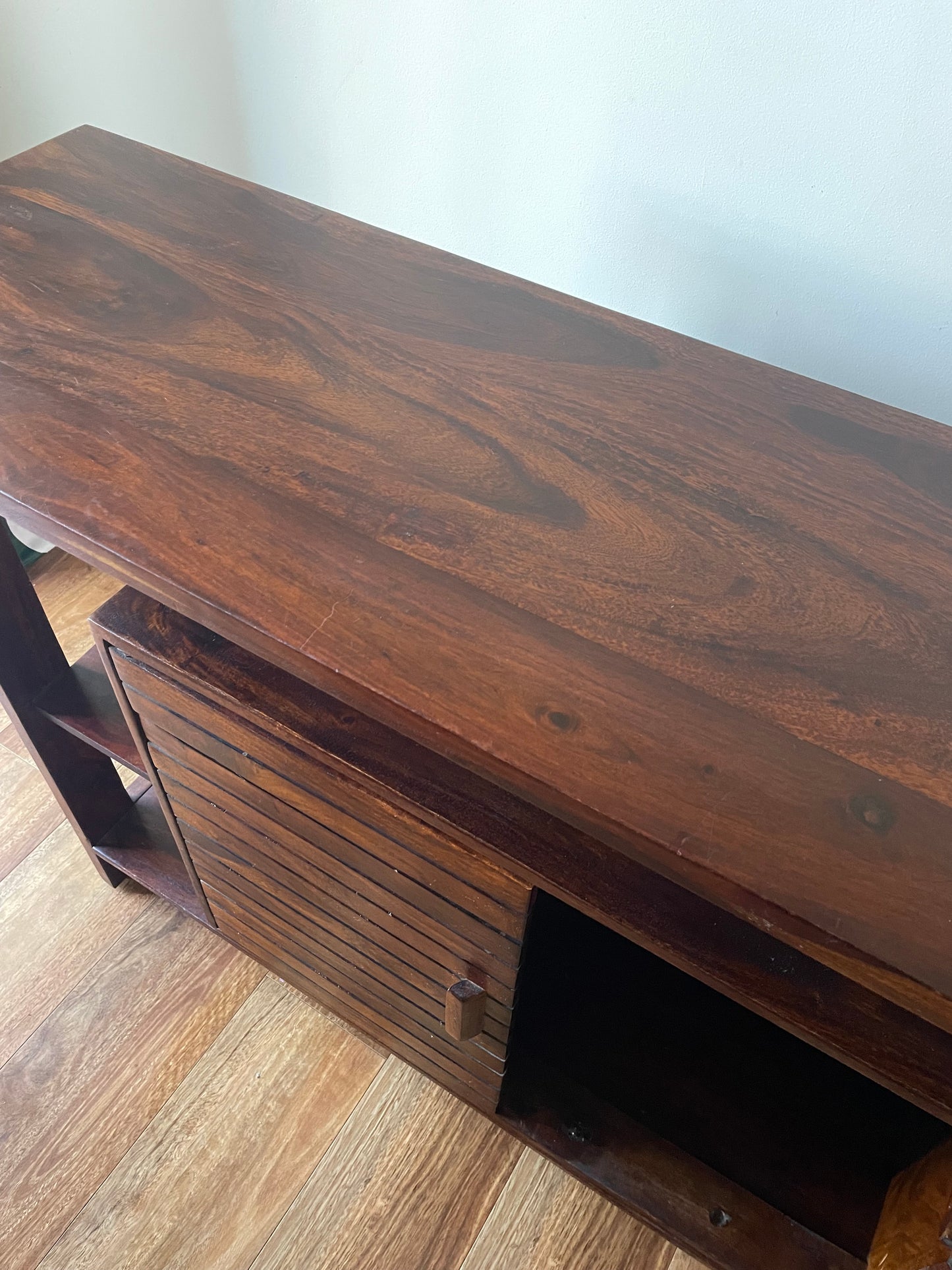 Solid Sheesham Rosewood Console Table | Sideboard Buffet Cabinet | Mid Century Style