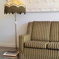 Vintage Green Velvet Stripe Sofa + Armchairs - Box Pleat Skirt