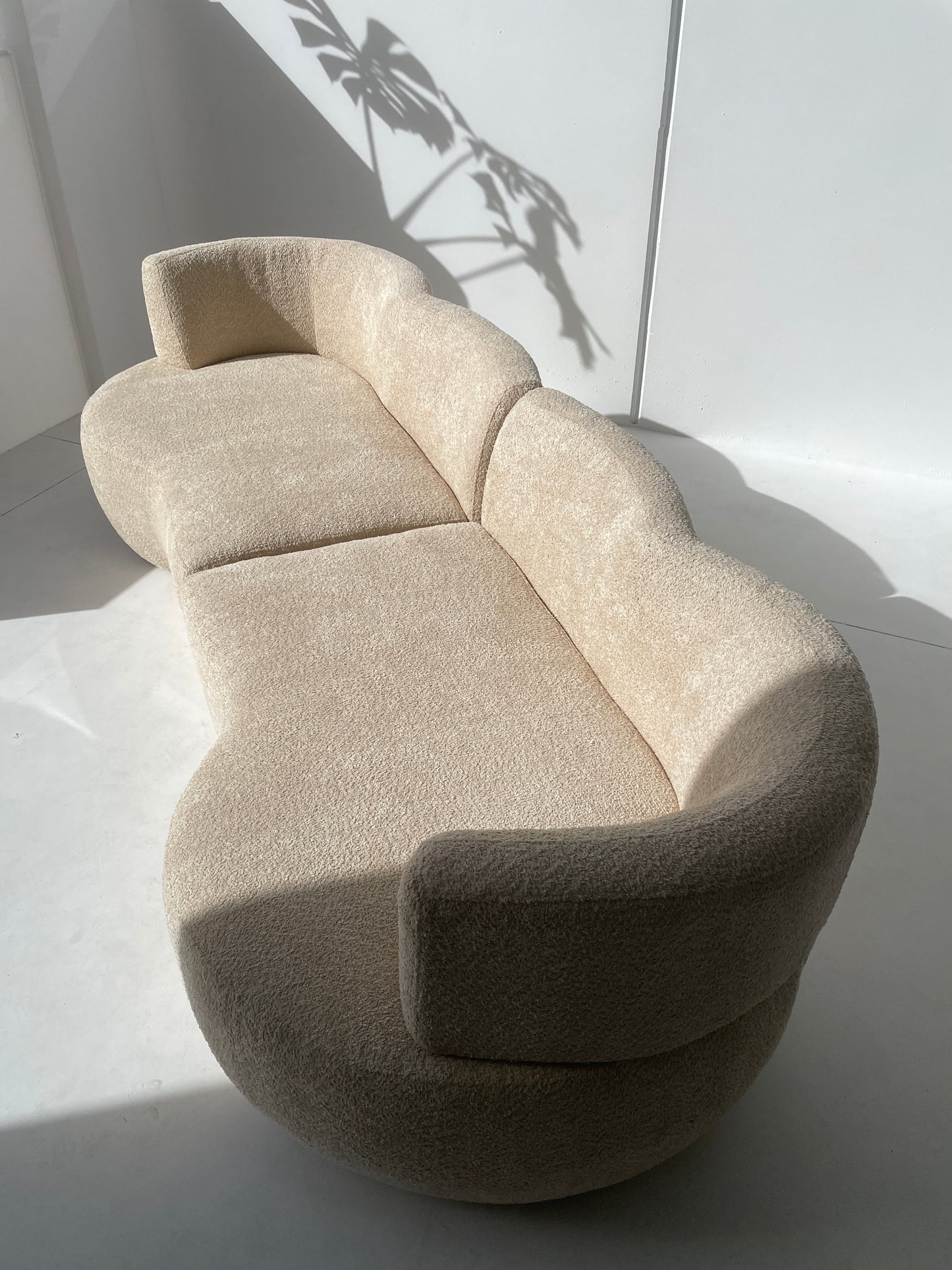- Custom Sofa in Cream Bouclé