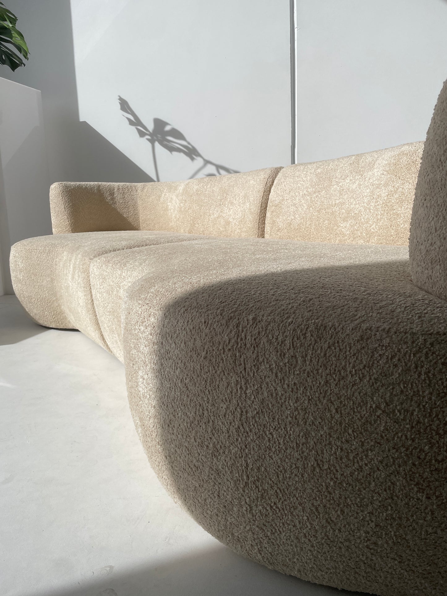 - Custom Sofa in Cream Bouclé