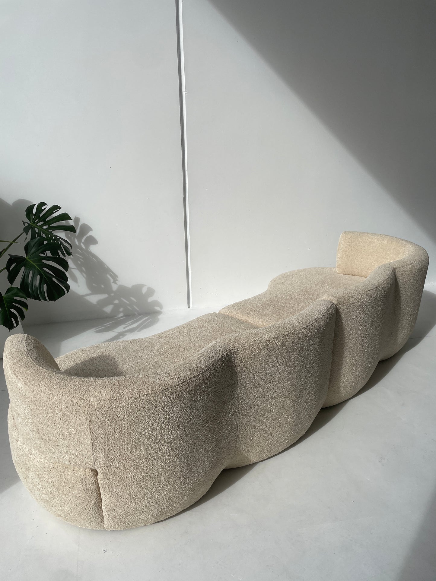 - Custom Sofa in Cream Bouclé