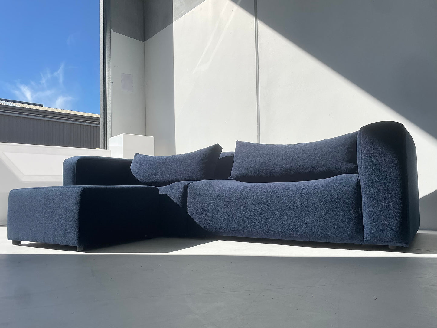 Bespoke Blue Sofa & Ottoman