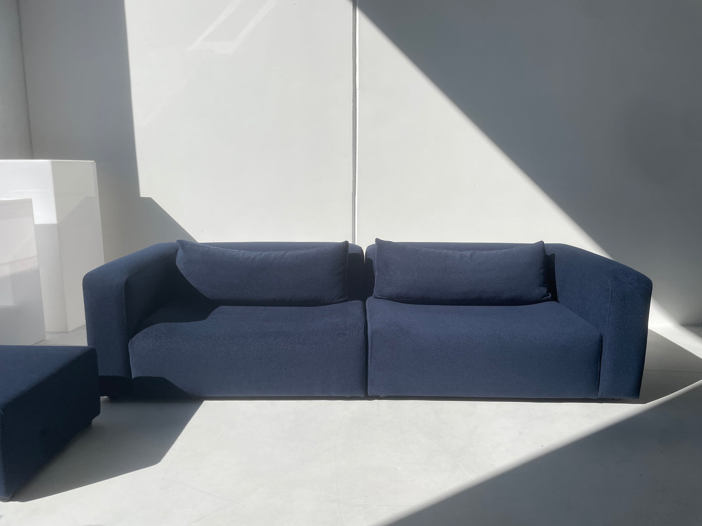 Bespoke Blue Sofa & Ottoman
