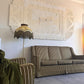 Vintage Green Velvet Stripe Sofa + Armchairs - Box Pleat Skirt