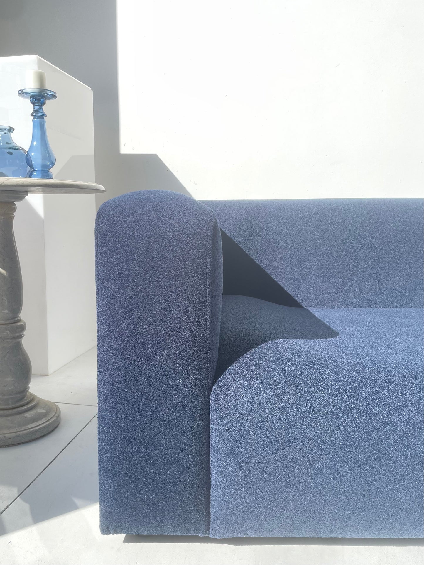 Bespoke Blue Sofa & Ottoman