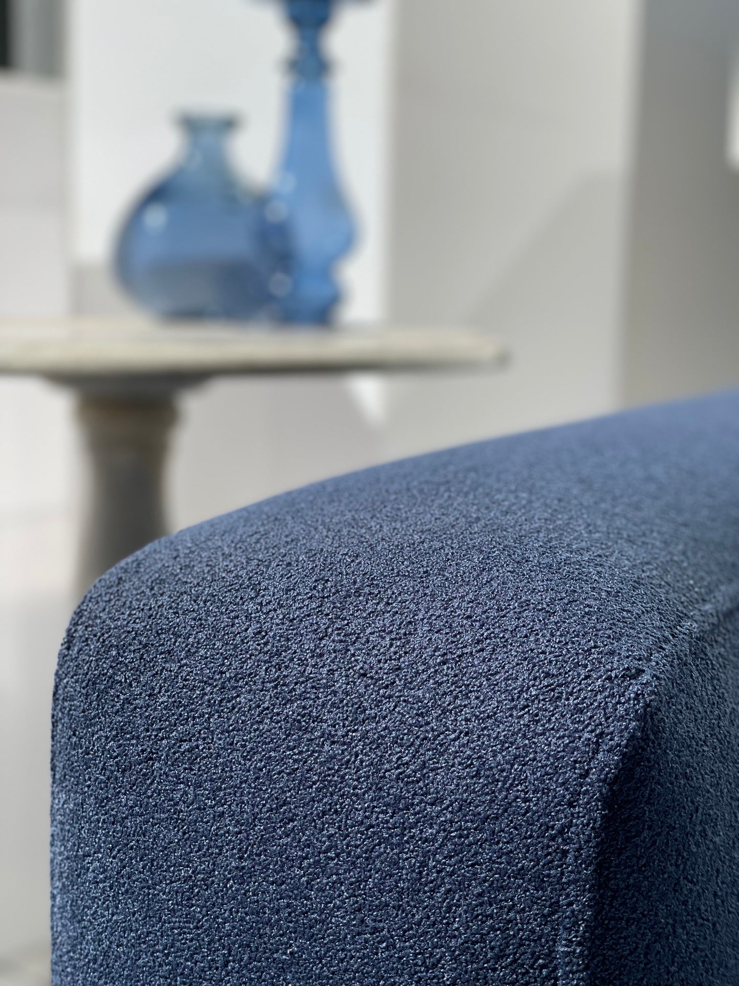 Bespoke Blue Sofa & Ottoman