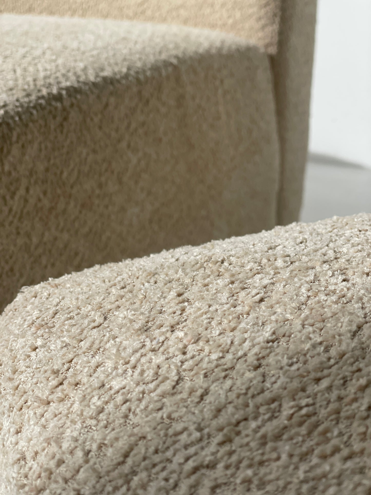- Custom Sofa in Cream Bouclé