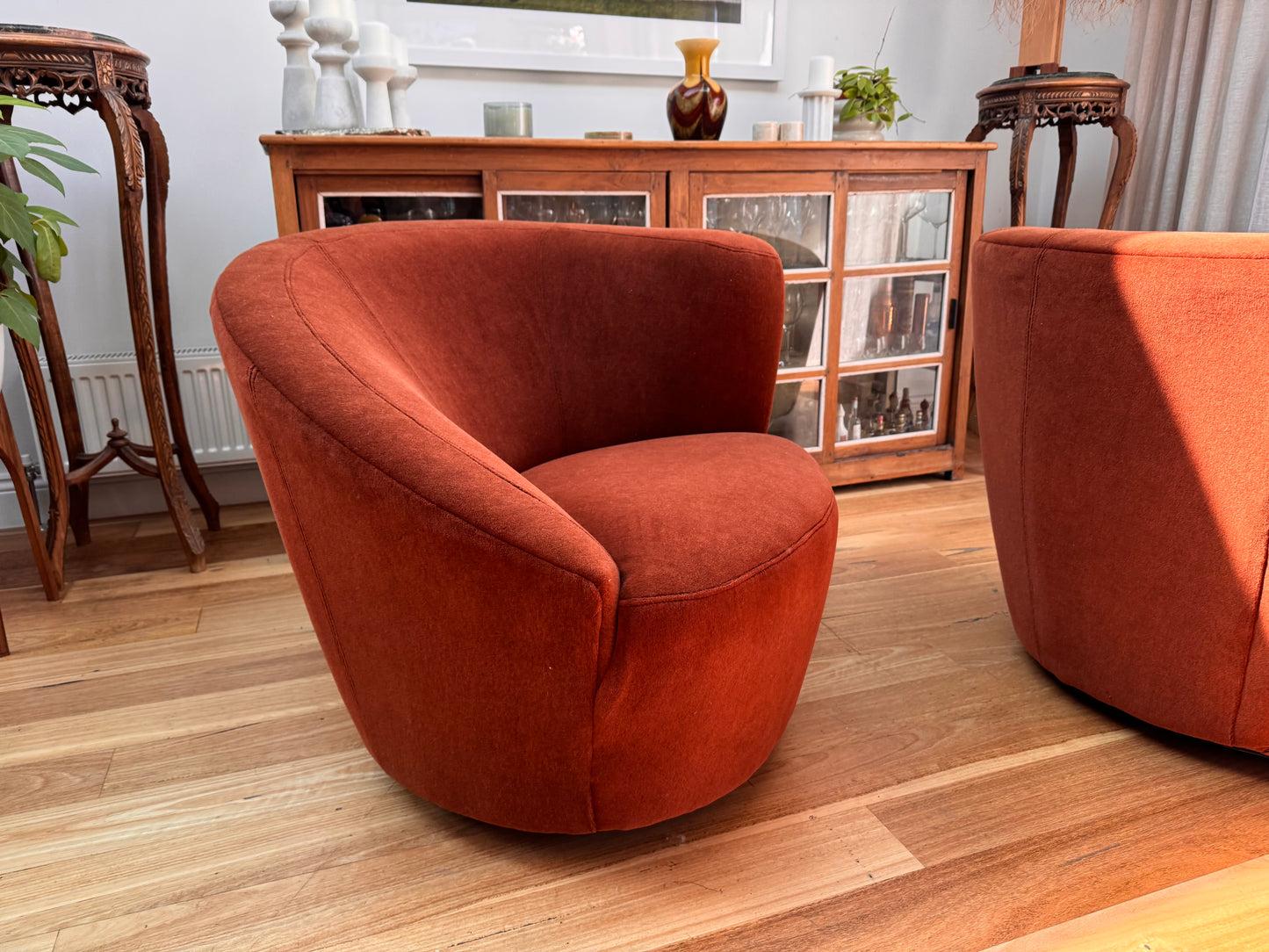 Pair of Corso Di Fiori Swivel Chairs - Two Available