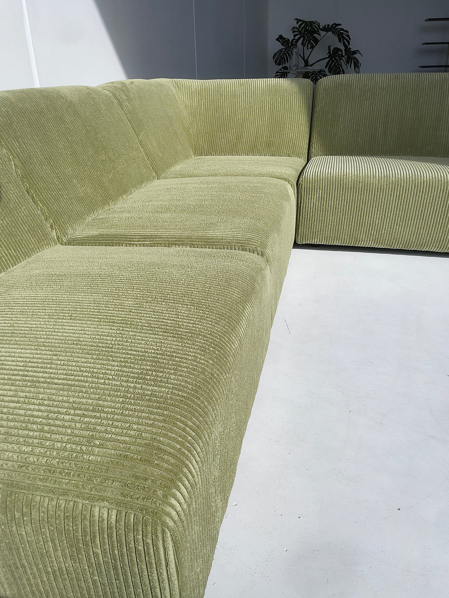 Green Modular Corduroy Sofa