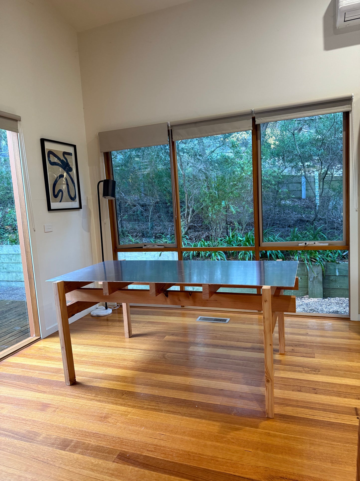 Aluminium + Oregon Table