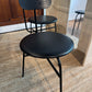 Travertine Glass Table & Set of Four Menu Chairs