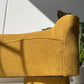 - Curved Mustard Bouclé Sofa