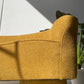 - Curved Mustard Bouclé Sofa