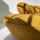 - Curved Mustard Bouclé Sofa