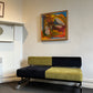 Vintage Color Block Velvet Sofa Bed / Daybed