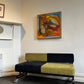 Vintage Color Block Velvet Sofa Bed / Daybed