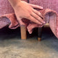 Incredible Curved Vintage Sofa - Dusty Pink Velvet,  Fully Restored, 60's