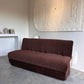 Vintage Chocolate Brown Velvet Daybed / Sofa