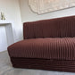 Vintage Chocolate Brown Velvet Daybed / Sofa