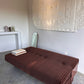 Vintage Chocolate Brown Velvet Daybed / Sofa