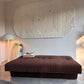 Vintage Chocolate Brown Velvet Daybed / Sofa