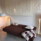 Vintage Chocolate Brown Velvet Daybed / Sofa