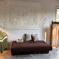 Vintage Chocolate Brown Velvet Daybed / Sofa
