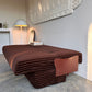 Vintage Chocolate Brown Velvet Daybed / Sofa