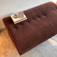 Vintage Chocolate Brown Velvet Daybed / Sofa